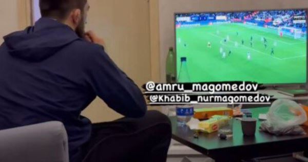 Хабиб и Махачев посмотрели матч Лиги чемпионов «Манчестер Сити» – «Реал»